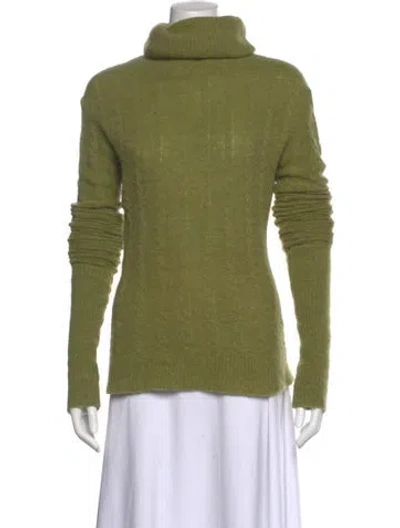 Pre-owned Jacquemus Alpaca Turtleneck Sweater In Green