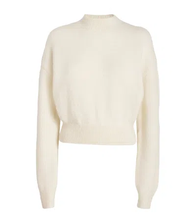 JACQUEMUS ALPACA WOOL-BLEND LOGO SWEATER