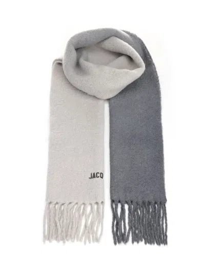 Jacquemus Alpaca Wool Scarf Scarves And Foulards Grey