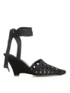 Jacquemus Les Espadrilles 80 Macramé Wedge Sandals In Black