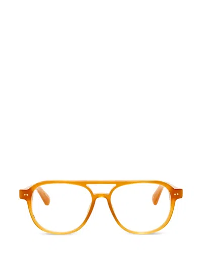 Jacquemus Altu Pilot-frame Glasses In Brown