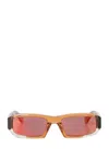 Jacquemus Altù Rectangle-frame Sunglasses In Orange