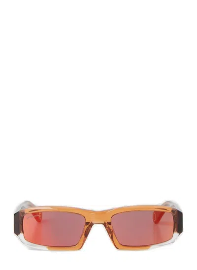 Jacquemus Altù Rectangle-frame Sunglasses In Orange