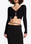 Jacquemus Black Le Papier 'le Cardigan Alzou' Cardigan In Black