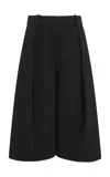 Jacquemus Amalfi Cotton Suiting Bermuda Shorts In Black