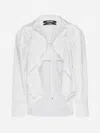 Jacquemus La Chemise Amaro Draped Poplin Shirt In White