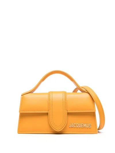Jacquemus Le Bambino Leather Tote Bag In Orange