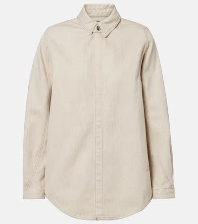 Jacquemus Amelo De Nimes Long Sleeve Jacket In Neutral