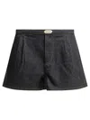 Jacquemus Amelo De-nîmes Blue Cotton Cashmere Shorts In Blue