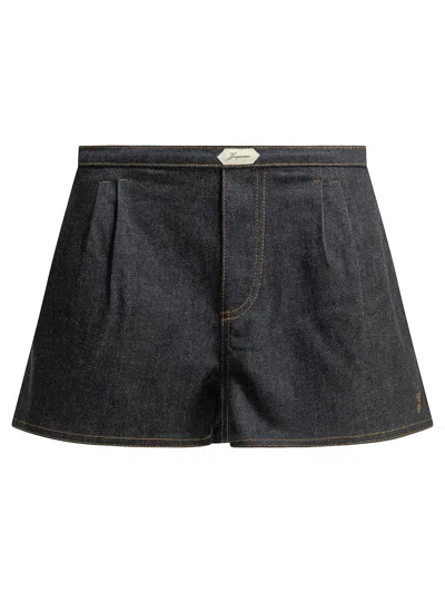 JACQUEMUS AMELO MID-RISE DENIM SHORTS
