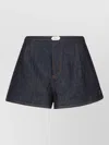 Jacquemus Amelo De-nîmes Blue Cotton Cashmere Shorts In Blue