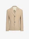 Jacquemus Mens Beige La Veste Canevas Regular-fit Wool Blazer