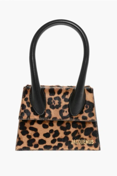 Jacquemus Animal Patterned Le Chiquito Moyen Pony Hair Handbag