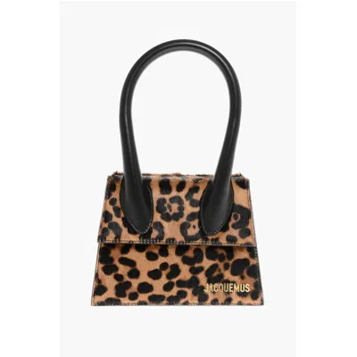 Jacquemus Animal Patterned Le Chiquito Moyen Pony Hair Handbag