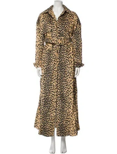 Pre-owned Jacquemus Animal Print Faux Fur Coat W/ Tags In Neutrals
