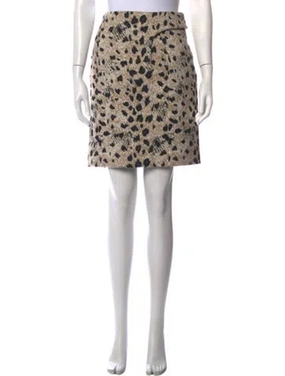 Pre-owned Jacquemus Animal Print Mini Skirt W/ Tags In Neutrals