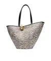 Jacquemus Le Bambola Leather-trimmed Tote Bag In Nude