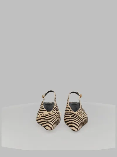 Jacquemus Animalier Mini Flats In Gray