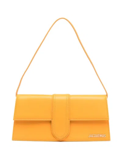 Jacquemus Apricot Tonal Stitching Calf Leather Crossbody Bag For Women In Ss24 In Orange