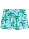 Jacquemus Le Maillot Puntini Light Blue Swimsuit With Elastic Waist And All-over Print In Tech Fabric Man In Light Blue
