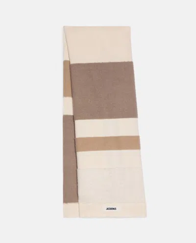 Jacquemus Arazzo Wool Scarf In Brown