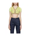 Jacquemus Argyle-check-pattern Cropped Top In Black