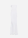 Jacquemus Aro Viscose-blend Long Dress In White