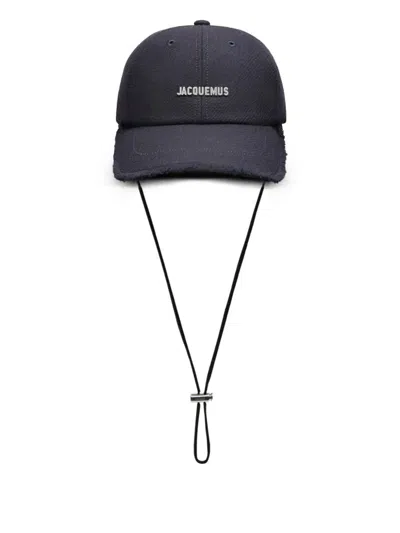 Jacquemus Artichaut Baseball Cap With Distressed Brim In Blue