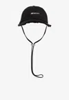 Jacquemus Artichaut Baseball Cap With Strap In Black