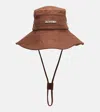 Jacquemus Artichaut Canvas Bucket Hat In Brown