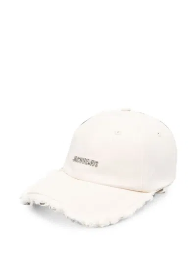 Jacquemus Artichaut Frayed Baseball Cap In White