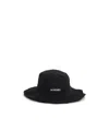 Jacquemus Artichaut Frayed Expedition Hat In Black In Black
