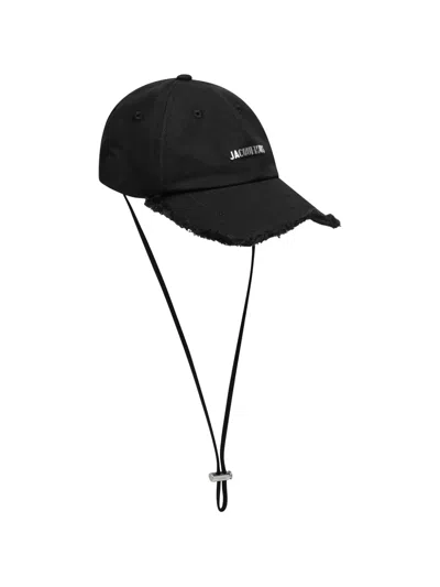 Jacquemus Artichaut Fringed Cap In Black