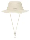 Jacquemus Womens Le Bob Artichaut Cotton-twill Hat Off-white In White