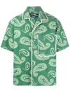 Jacquemus Artichaut Paisley-print Frayed-edge Shirt In Grün