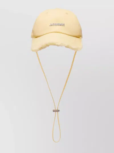 Jacquemus Artichoke Cap Fringed Edge In Neutral