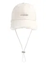 Jacquemus Cappello Cotone In White