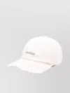 Jacquemus Artichoke Cap With Adjustable Strap And Frayed Edge