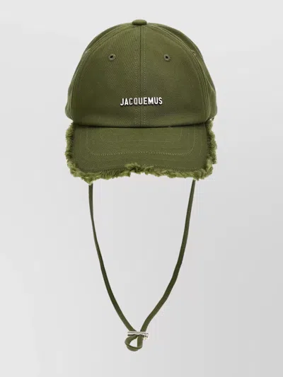 Jacquemus Artichoke Frayed Edge Six-panel Cap In Green