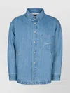 Jacquemus Artisan Shirt With Chest Pocket And Embroidery In Blue