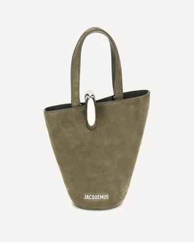 Jacquemus Asymmetric Bucket Bag In Green