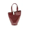 Jacquemus Women Asymmetric Bucket Bag In Red