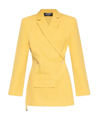 JACQUEMUS ASYMMETRIC DOUBLE-BREASTED BLAZER