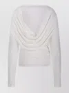 Jacquemus Asymmetric Draped Back Sweater In White