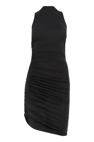 Jacquemus Asymmetric Dress Square In Black