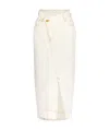 Jacquemus Asymmetric Jean Skirt In White