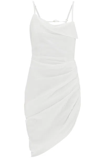 Jacquemus The Saudade Asymmetric Dress In White