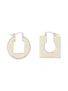 Jacquemus Women Asymmetric Mini Earrings In Neutral