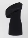 Jacquemus One Shoulder Mini Dress With Asymmetric Neckline In Black