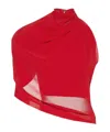 Jacquemus Asymmetric One-shoulder Top In Red